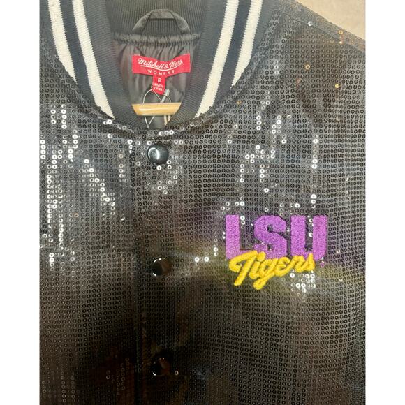 Mitchell & Ness LSU Tigers Sequin Varsity Jacket Small NWT - Picture 5 of 8